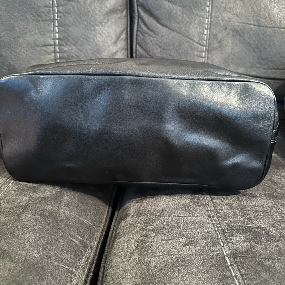 Vintage Coach Black Tote with Silver Chain Details - Picture 3 of 4